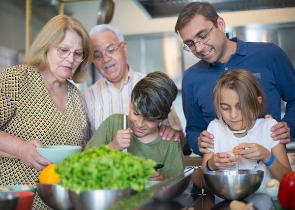 Family bonding through cooking and mealtimes - Cooking together and eating is a quality time activity